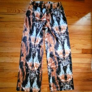 Topshop Wide Leg Tie Dye Pants Women’s Sz 8-10 Boho Hippie